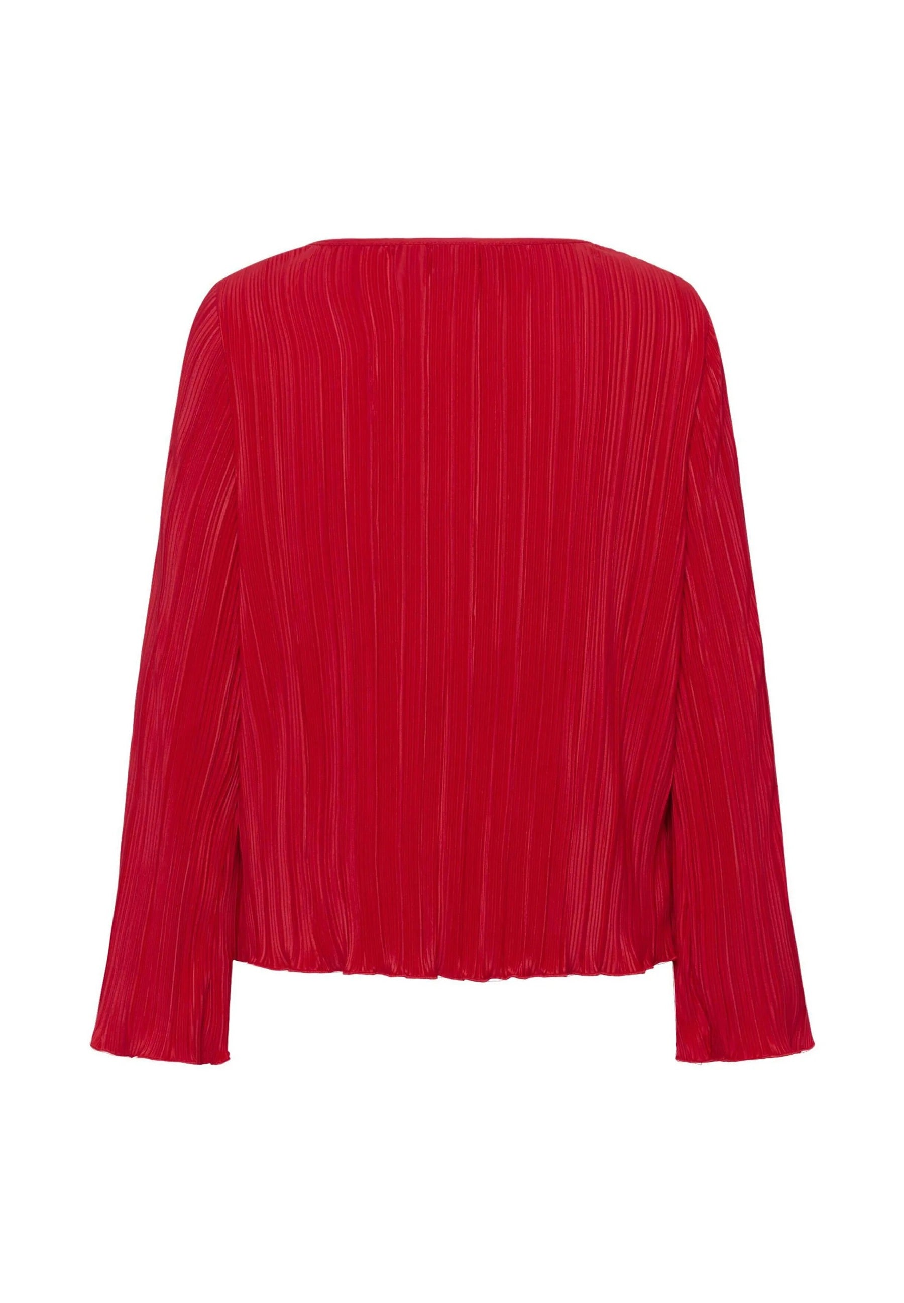 Saint Tropez ZUNISZ Pleated Blouse - Chinese Red