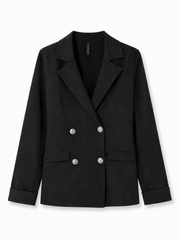 Marciano by Guess Double-Breasted Blazer – Black, women's fashion, designer clothing, premium brands, tailored style.