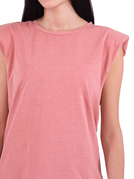 b.young Flutter Cap Sleeve Top - Canyon Rose