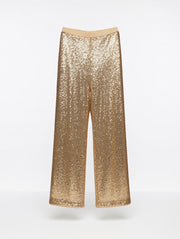 Part Two Tatianas Wide-Leg Sequin Trousers – Gold