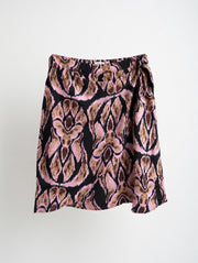 b.young Josawrap Ikat Mini Skirt – Black