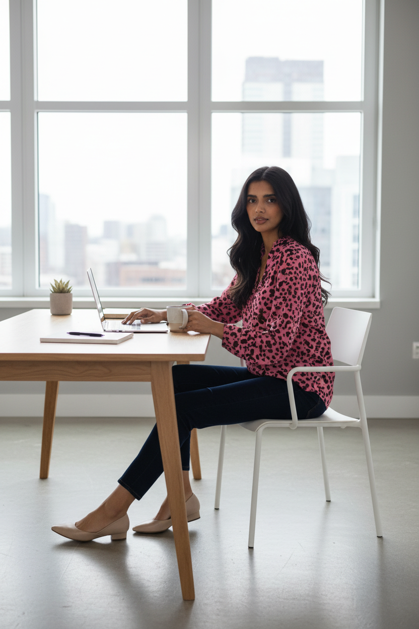 Saint Tropez EdaSZ Blouse - lifestyle photo indoor setting