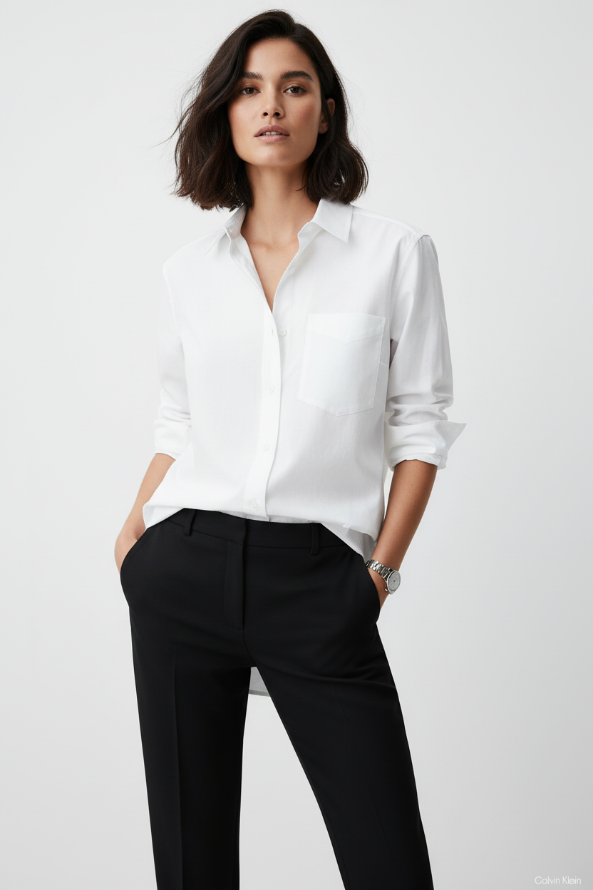 Calvin Klein fehér ing modellen