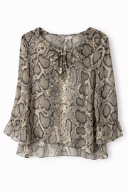 Sorbet SBELAH Snake Print Blouse – Beige