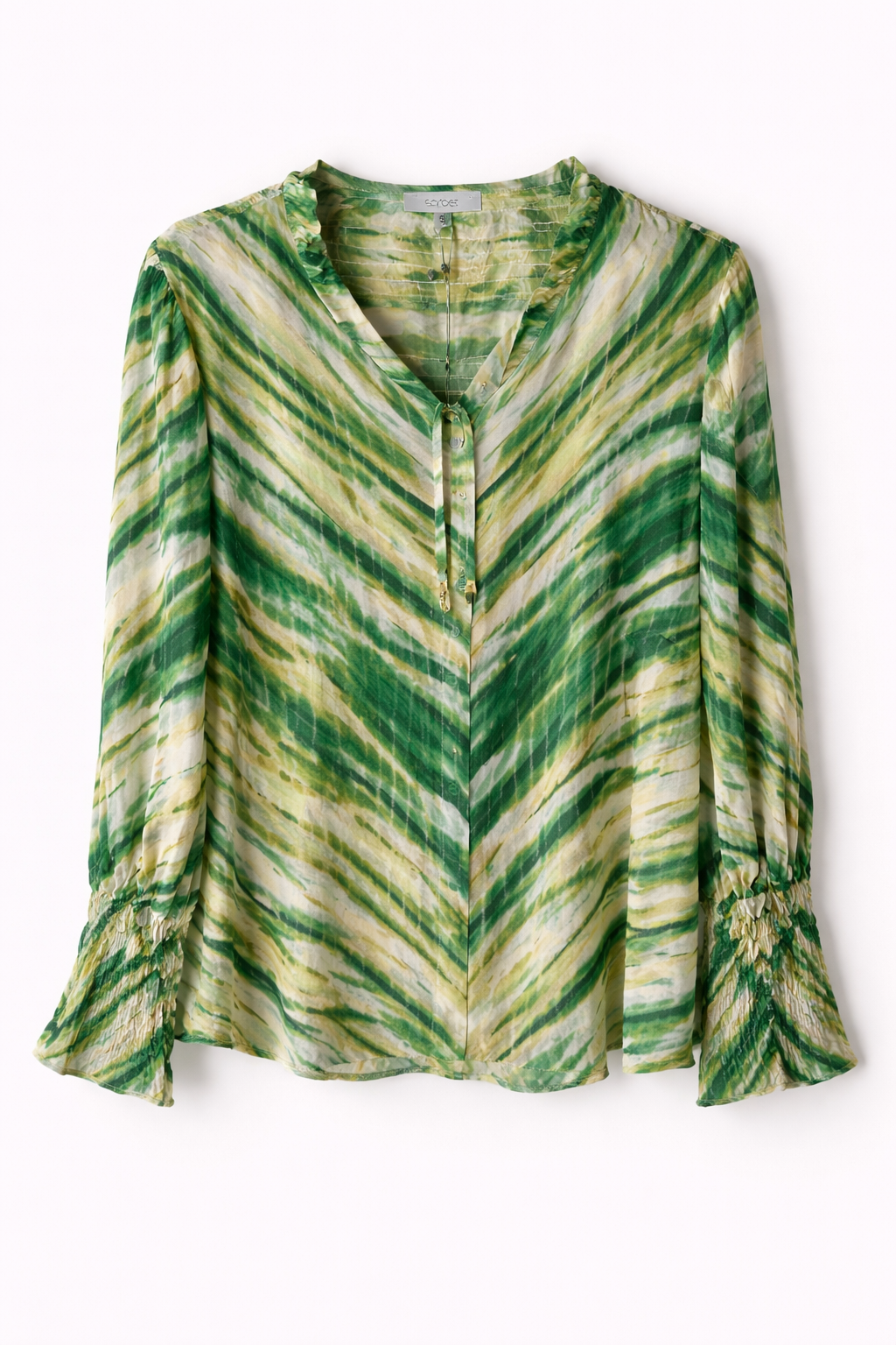 Sorbet SBIRINA Tie-Dye Print Blouse - Green