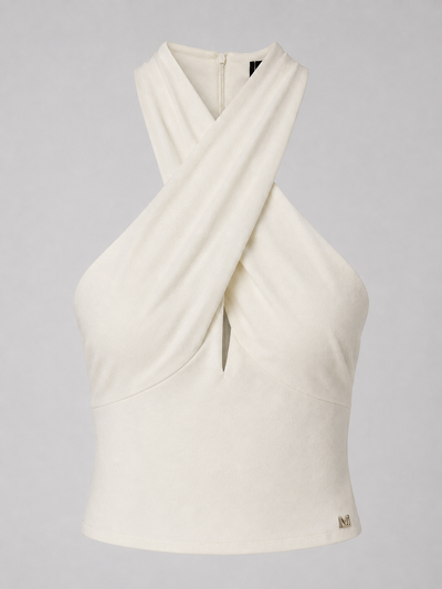 Marciano by Guess Cross-Neck Halter Top – Cream