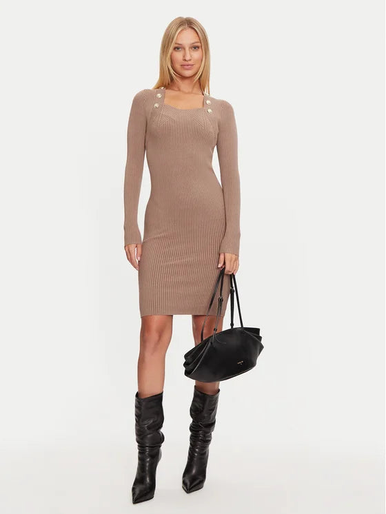 Marciano Guess Knit Dress - Beige Slim Fit