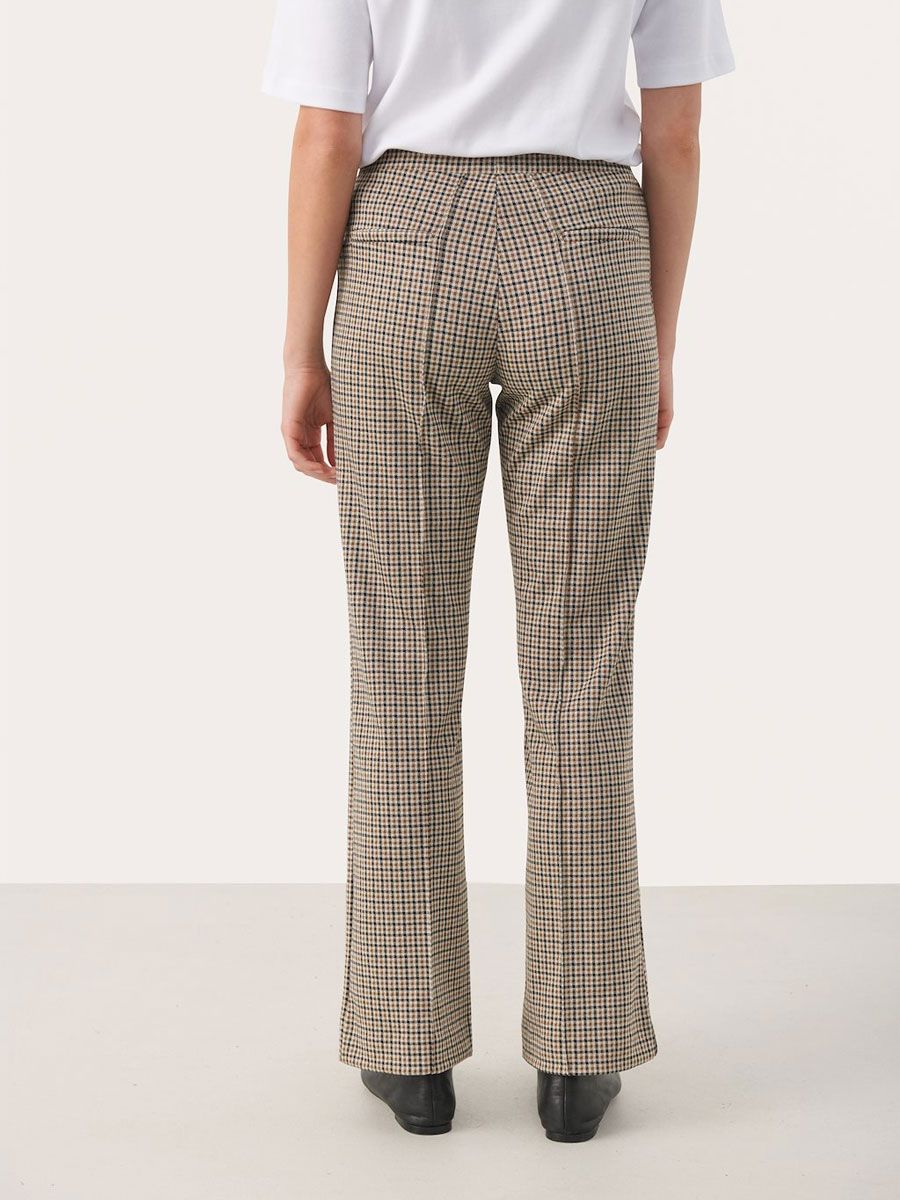 Part Two Pontas Check Trousers - Brown Gingham Tailored Pants
