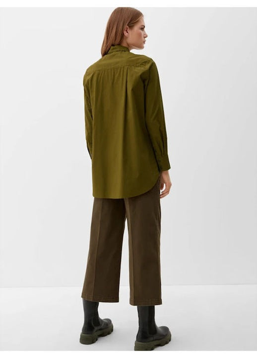s.Oliver Red Label Oversized Long Sleeve Shirt - Khaki