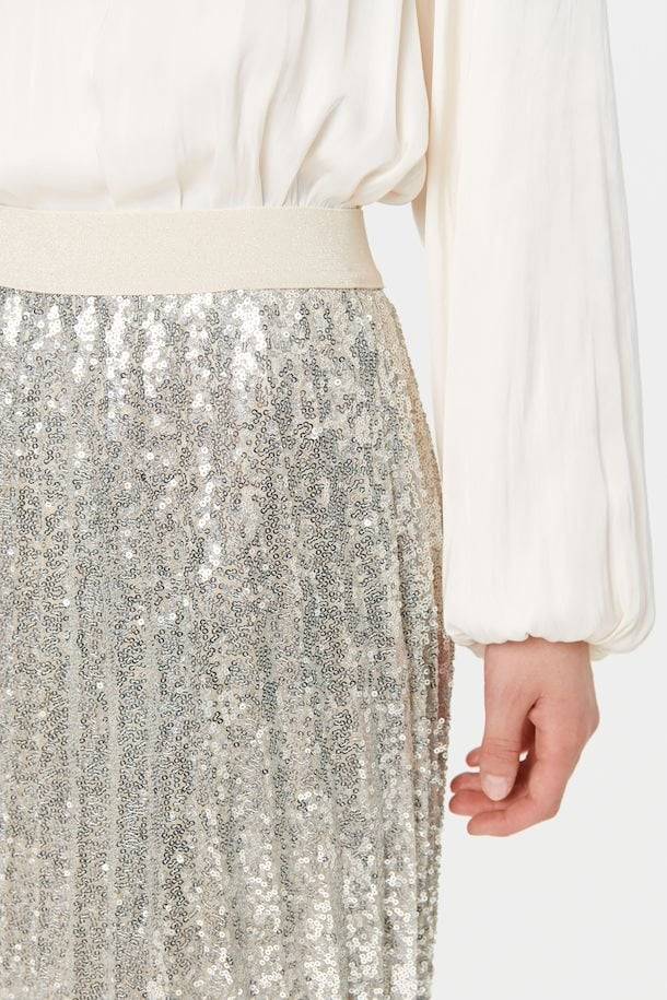 Saint Tropez BenisaSZ Silver Sequin Skirt