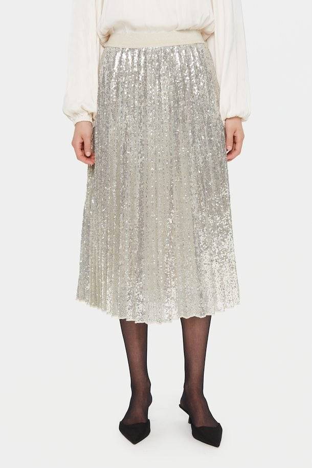 Saint Tropez BenisaSZ Silver Sequin Skirt